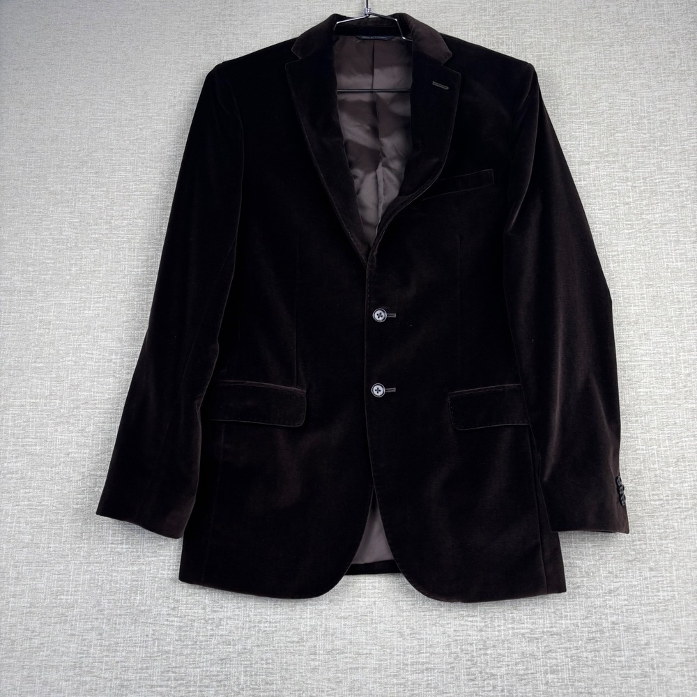 Banana Republic Mens 38R Tailored Fit Velvet Blazer Sport Coat Brown Cotton